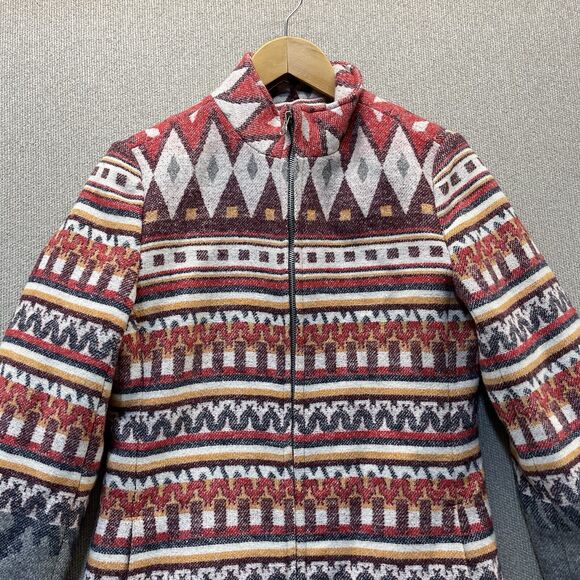 Young Threads Coat Jacket Women's Medium Southwest Aztec Tribal Pattern - Picture 3 of 9